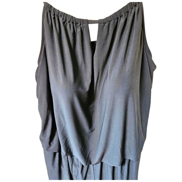 Aqua Green Women's Plus Size Black Swimsuit or Romper. Plus Size 22 - Picture 7 of 13